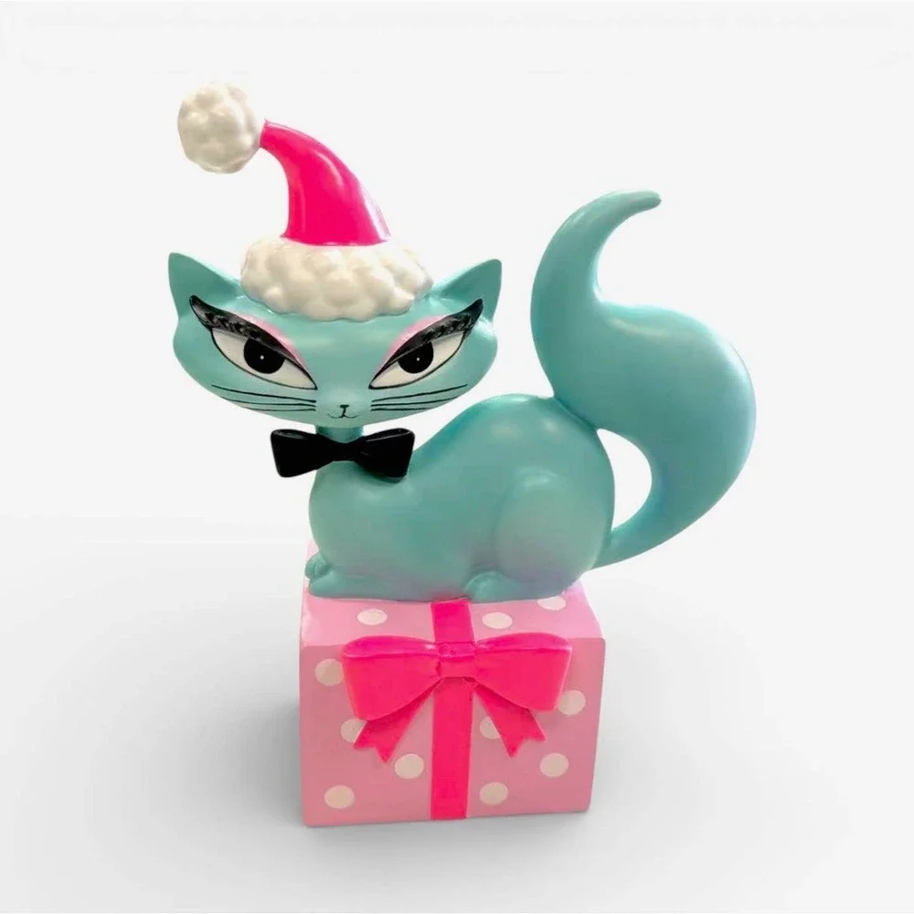 December Diamonds Swanky Christmas Kitty On Present By Miss Fluff 10
